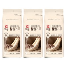 CJ BEKSUL 白雪 中筋麵粉, 1kg, 3包