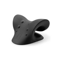 블럭마트 마사지 C자형 베개, 블랙, 1개