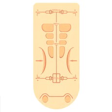 ANTIAN 科學引導線健腹輪專用墊 矽膠雙面防滑加厚運動健身地墊 160 x 70cm 活力橙, 1張