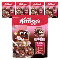 첵스초코 오곡으로 만든 마시멜로 시리얼, 400g, 5개