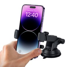 베이스어스 울트라 컨트롤 프로 시리즈 차량용 휴대폰 거치대, 1개, 블랙