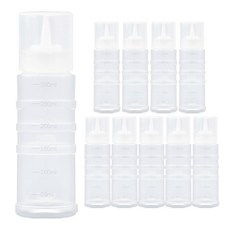 ALS 韓國製加蓋注嘴可調整式醬料瓶, 10個, 300ml