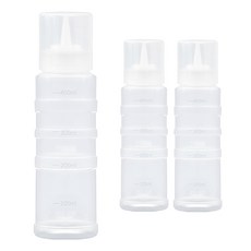 Sparkle in everyday life 可裁剪單孔醬料瓶 附蓋 韓國製, 400ml, 3個