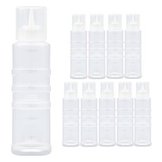 ALS 韓國製加蓋注嘴可調整式醬料瓶, 10個, 600ml