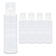 ALS 韓國製加蓋注嘴可調整式醬料瓶, 5個, 700ml