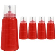 韓國產醬料擠壓瓶 紅色, 5個, 450ml