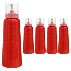 日常生活中閃亮，國產帶蓋衛生超長容器紅色, 5個, 650ml