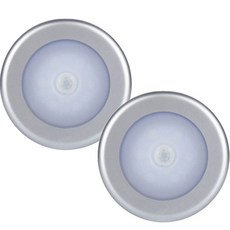 LED動態感應燈 2入, 銀色, 2個