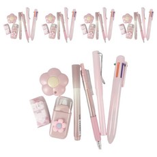 일상속반짝 학용품 7종 세트, 핑크, 5세트