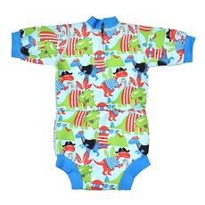 Splash About Happy Nappy Wetsuit 連身版游泳尿布褲 恐龍航海記, L, 1件