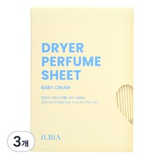 Ilvia Dryer 香水床單織物柔軟劑嬰兒霜, 40張, 3個