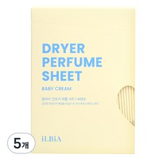 Ilvia Dryer 香水床單織物柔軟劑嬰兒霜, 40張, 5個