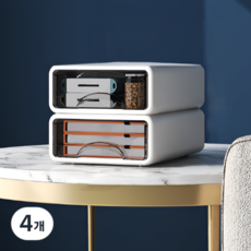 生活連結廚房收納盒書桌組裝整理箱, 單一顏色, 4個