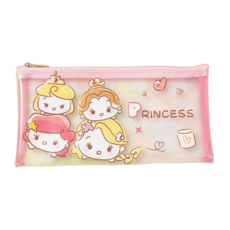 Disney 迪士尼 TSUM TSUM 寬版磨砂萬用包, 公主家族, 1個