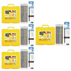 Dong-A 小黃雞蠟筆 48色 + Tucoby Coma 三角橡皮擦鉛筆 SG-208 12入, 混合色, 3套