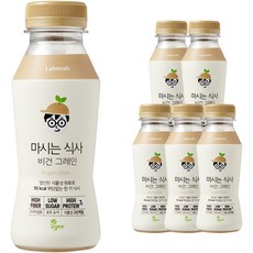 Labnosh 低糖植物性蛋白奶昔粉隨身瓶 綜合穀物口味, 240ml, 6瓶