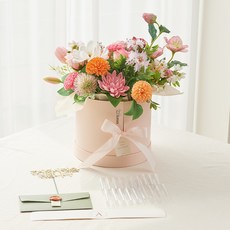 ASPASIA 迪莉婭康乃馨香皂花錢盒+留言卡+透明錢捆, 粉色