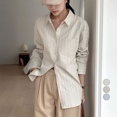 afinar 女款條紋牛津襯衫