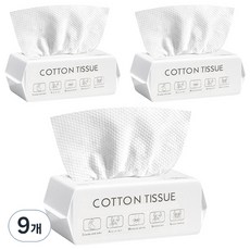 위시플릭 순면 일회용 페이스 타올 L, 74매, 9개