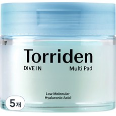 토리든 다이브인 저분자 히알루론산 멀티 패드 80매, 80매입, 160ml, 5개