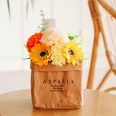 ASPASIA 康乃馨造型肥皂花籃, 1個, 黃色