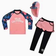 아이스샌드 여아용 주니어 래쉬가드 3종세트 BR-30113