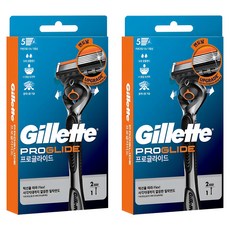 Gillette 吉列 ProGlide無感系列刮鬍刀+刮鬍刀頭 2入組, 2組