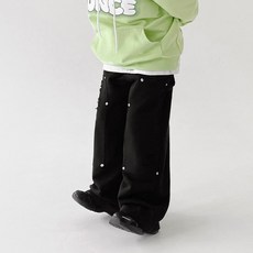 BerryCloset 青少年破損鉚釘工裝褲