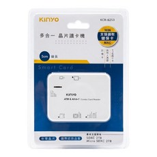 Kinyo 多合一晶片讀卡機, KCR-6253, 白色, 1台