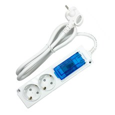 One Stop 高容量斷路器用2孔電源延長線, 5m, 1個