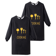 부스마켓 방수 오일 방지 팔보호 앞치마 중, 블랙, 2개