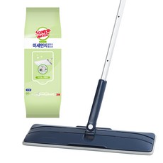 3M Scotch-Brite 百利 All-Touch平面拖把+基礎灰塵濕拖巾60抽 大號, 1組