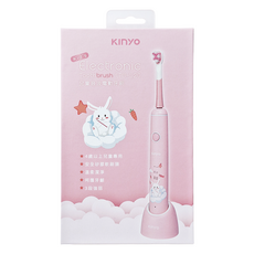 Kinyo 兒童音波電動牙刷 附刷頭 2個, ETB520PI, 粉色, 1組