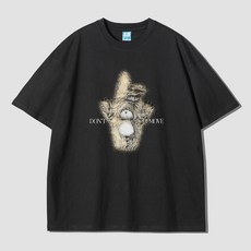 그랜피니 어센틱 오버핏 돈 무브 프린팅 라운드 통기성 20수 반팔 티셔츠