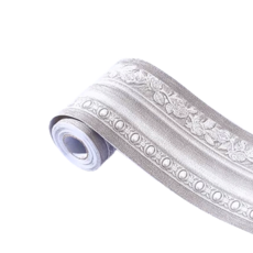 iINDOORS 歐風加厚踢腳線 D款, 防水PVC, 10x500cm, 500 x 10.5cm, 灰色