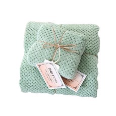 超細纖維浴巾套組 YJ63, 綠色, 1組