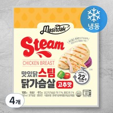 맛있닭 스팀 닭가슴살 고추맛 (냉동), 100g, 4개