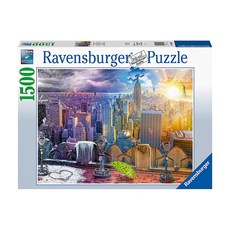 Ravensburger 維寶 四季城市拼圖, 四季城市, 1500片, 1盒