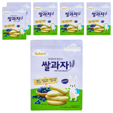 ibobomi 嬰兒米餅 - 藍莓味, 6個月以上適用, 韓國產原料, 高溫蒸熟非油炸, 30g, 6包