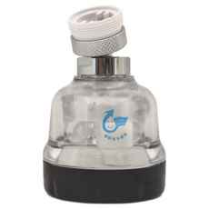 Water More 水摩爾 水晶透明水花轉換器 升級銅製電鍍萬向轉接頭 高級款, 1個