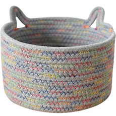 BUBU 貓咪造型棉質收納籃, 灰色, 1個