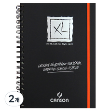 캔손 XL 하드커버 스케치북 스프링 90g, B5, 2개