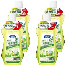 Shallop 刷樂 專業護理漱口水 綠茶口味, 500ml, 4瓶