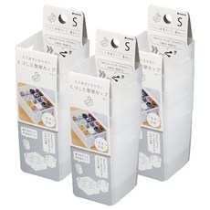 inomata 小物收納盒 4入 日本原裝進口 優良樹脂無毒無味安全耐用 多種用途輕鬆方便, 透明, 3組