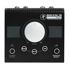 Mackie Big Knob Passive 監聽控制器 專業錄音室音量控制 音源切換 堅固耐用, 黑色