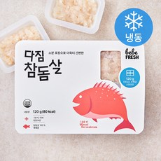 베베프레시 다짐 참돔살 4개입 (냉동), 3개, 120g