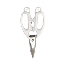 SUNCRAFT 川嶋 樂具廚房剪刀 RG-26 可用來剪食材或包裝袋, 白色 + 銀色, 1支