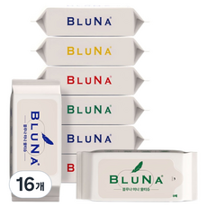 블루나 더퍼스트 미니 물티슈 랜덤발송, 50g, 8매, 16개