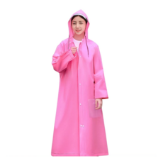 全身防護防疫面罩雨衣 一般款 防水防塵防潮 EVA環保面料 M-XL尺寸, 粉色, L