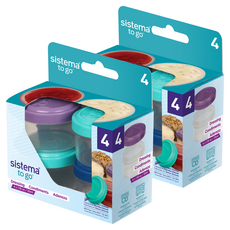 Sistema 드레싱 투 고 밀폐용기 세트, 2세트, 밀폐용기 35ml x 4종